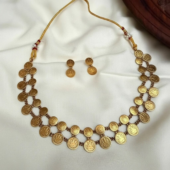 Double Layer Lakshmi Coin Choker