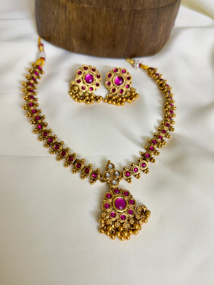 Affordable Traditional Pink Stone Attigai
