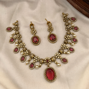 Premium Victorian AD Necklace — RED