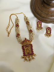 Radha Krishna Pendant Short Neckpiece