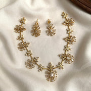Diamond AD Floral Necklace