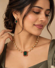 Emerald AD Stone Necklace