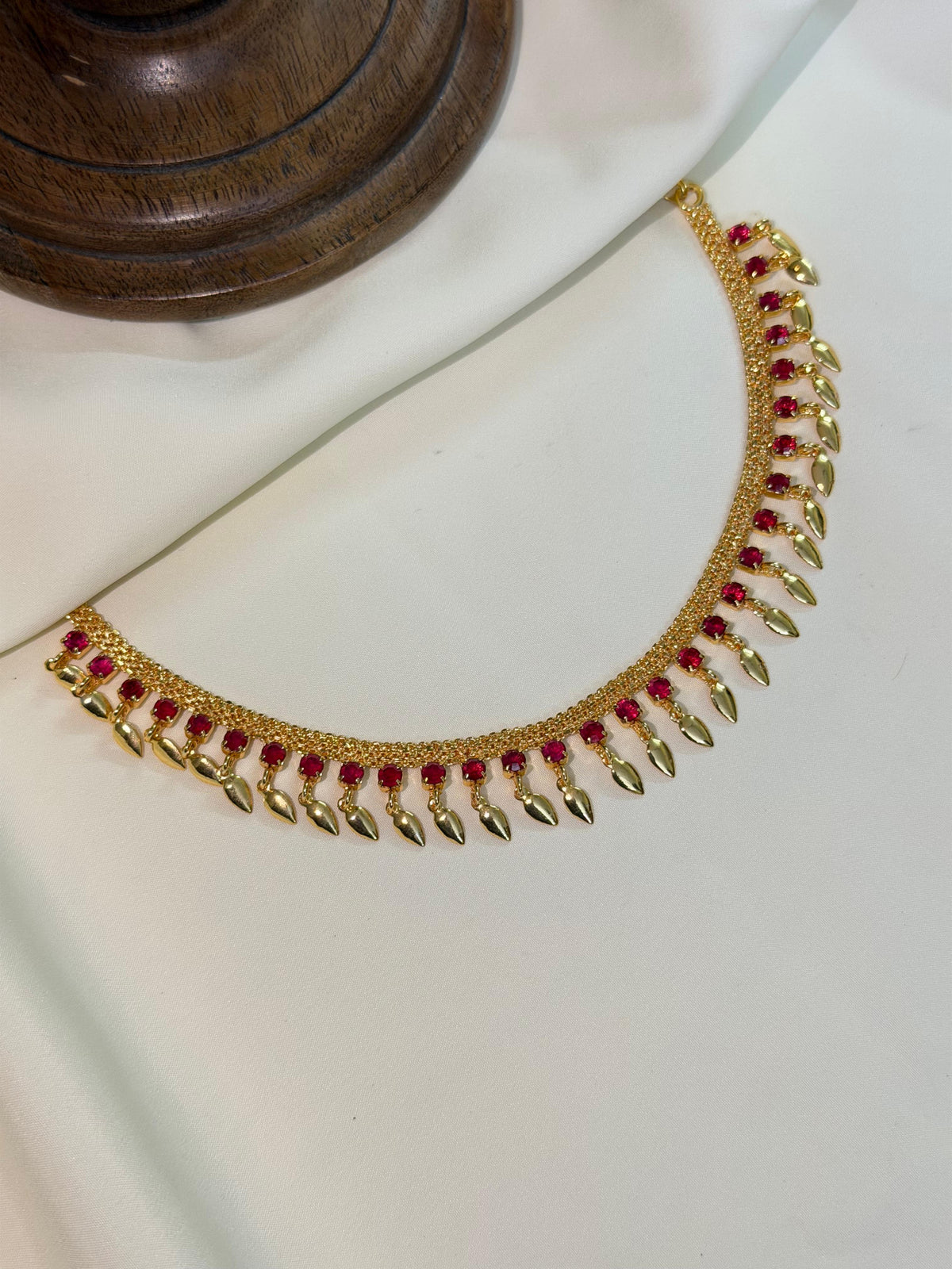 Elakathaali With Ruby Stone Micro Plated No Earrings