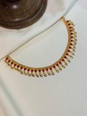 Elakathaali With Ruby Stone Micro Plated No Earrings