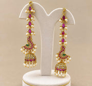 Premium Peacock Jhumka With Ear Chain
