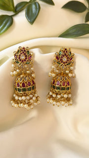 Premium Kemp Floral Jhumka